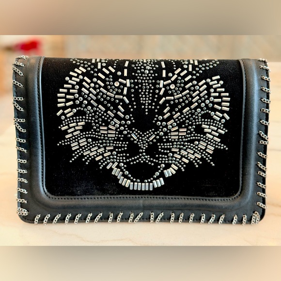 Topshop Studded Chain Shoulder Bag – Suede Front Flap – EUC - Picture 15 of 17